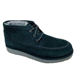 UGG Men's Campout Sheepskin Chukka Boot Black Gray Suede Size 13